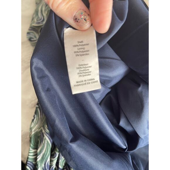 NWT CINQ Á SEPT Kacydie Green 90s Floral Abstract Slit Midi Dress Size 10 - Picture 12 of 12